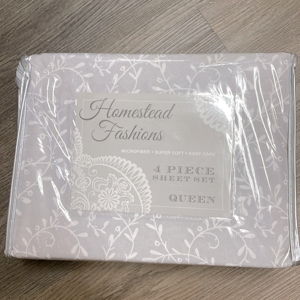 New homestead fashions Beatrice Sheet Set,Style: BPRSSQ, Queen,4 piece sheet set - Picture 2 of 7
